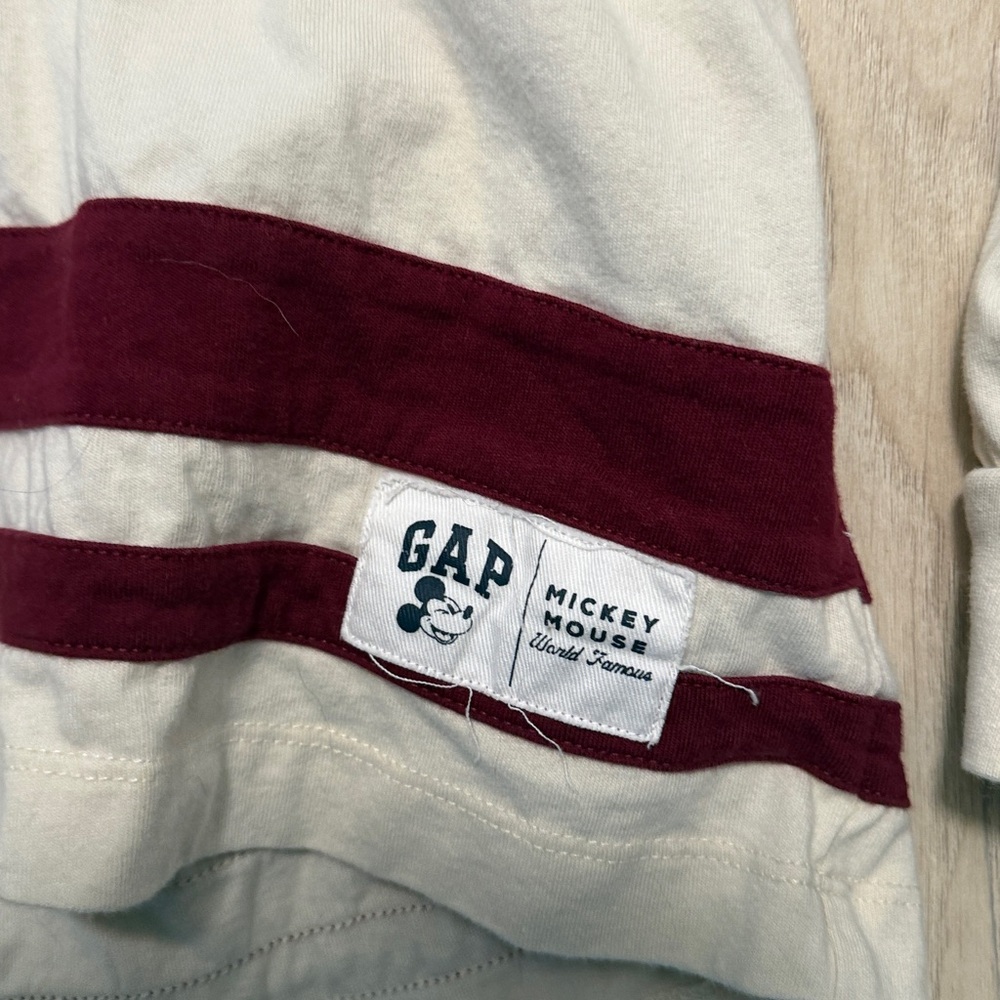 GAP x Disney Mickey style Hockey Jersey shirt - Picture 2 of 5